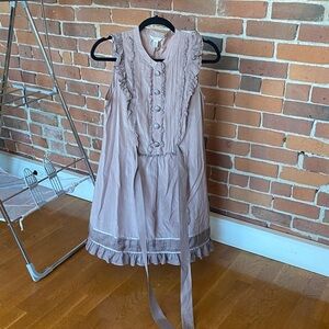 Ted Baker Elegant Silk Sleeveless Dress in Soft Pink